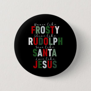 Wie Frosty Shine Rudolph geben der Santa Liebe Jes Button