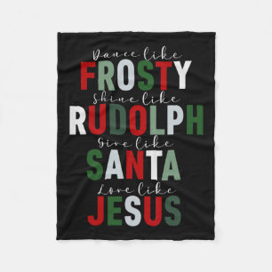 Wie Frosty Shine Rudolph geben der Santa Liebe Jes Fleecedecke