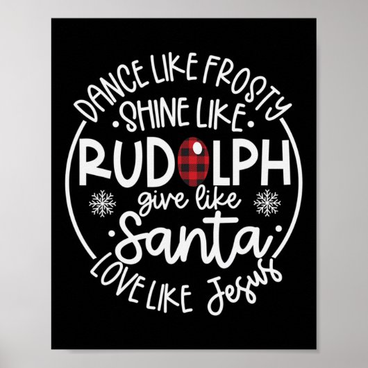 Wie Frosty Shine wie Rudolph Liebe wie Jesus Xma Poster (Vorne)