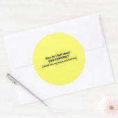 Wie fühle ich mich in Bezug auf die Kontrolle von  Runder Aufkleber (Umschlag)