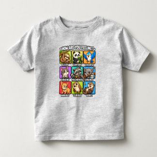 Wie fühlen Sie sich? Tierstimmungen Kleinkind T-shirt