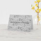 Wie Fußspuren im Schnee Karte (Gelbe Blume)