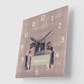 Wie Geeks Babys machen Quadratische Wanduhr (Winkel)