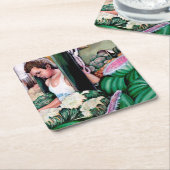 Wie gefällt dir diese Melone? Rechteckiger Pappuntersetzer (angewinkelt)