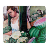 Wie gefällt dir diese Melone? Schneidebrett (Vorderseite)