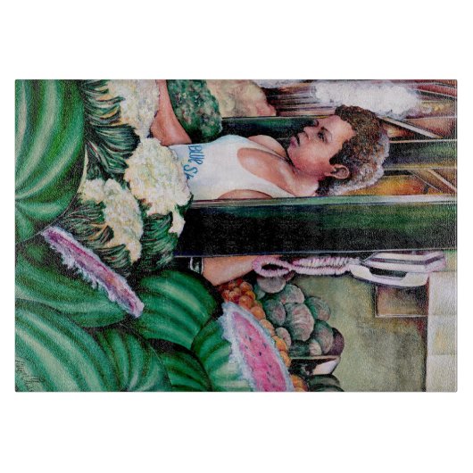 Wie gefällt dir diese Melone? Schneidebrett (Vorderseite)