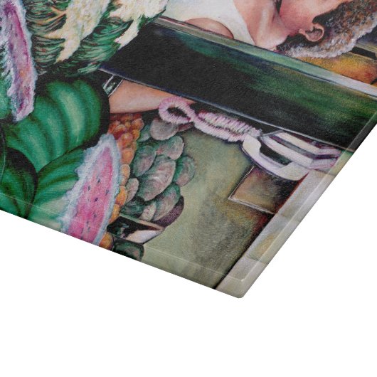 Wie gefällt dir diese Melone? Schneidebrett (Ecke)