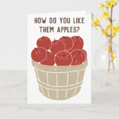 Wie gefällt dir ihr, dass Äpfel lustig grüßen? Karte (Gelbe Blume)