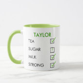 Wie gefällt Ihnen die personalisierte Checkbox-Tas Tasse (Links)