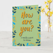 Wie geht es dir? Denken Karte (Gelbe Blume)