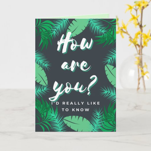 Wie geht es dir? Denken Karte (Gelbe Blume)