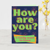 Wie geht es dir? Denken Karte (Gelbe Blume)