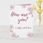 Wie geht es dir? Denken Karte (Gelbe Blume)