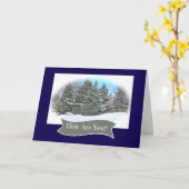 "WIE GEHT ES DIR?" FRIEDLICHE WINTERLANDSCHAFT KARTE (Gelbe Blume)