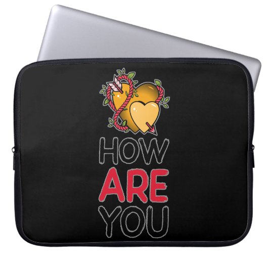 Wie geht es dir? laptopschutzhülle (Vorderseite)