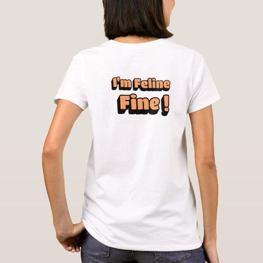 Wie geht es dir? Niedlicher Funny Cat Pub für Heim T-Shirt (Rückseite)