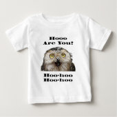 Wie geht es dir? Owl Wer bist du? Baby T-shirt (Vorderseite)