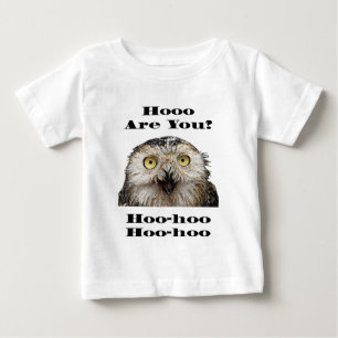 Wie geht es dir? Owl Wer bist du? Baby T-shirt