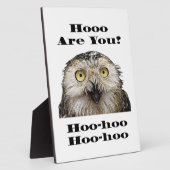 Wie geht es dir? Owl Wer bist du? Fotoplatte (Seite)