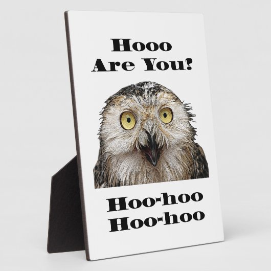 Wie geht es dir? Owl Wer bist du? Fotoplatte (Seite)