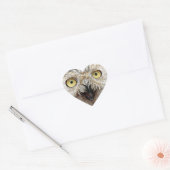 Wie geht es dir? Owl Wer bist du? Herz-Aufkleber (Umschlag)