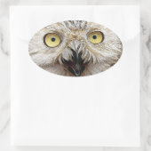 Wie geht es dir? Owl Wer bist du? Ovaler Aufkleber (Tasche)
