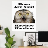 Wie geht es dir? Owl Wer bist du? Poster (Heimbüro)
