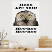 Wie geht es dir? Owl Wer bist du? Poster (Küche)