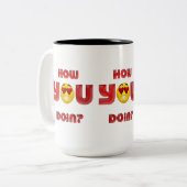 Wie geht es dir? zweifarbige tasse (Vorderseite Links)