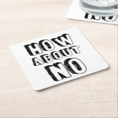 Wie geht es mit Nein? Rechteckiger Pappuntersetzer (angewinkelt)