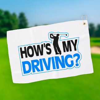 Wie geht's mir beim Fahren zum Golfspielen? Golfhandtuch