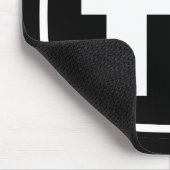 Wie gesehenes im Fernsehen - Schwarzweiss Mousepad (Ecke)