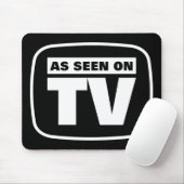Wie gesehenes im Fernsehen - Schwarzweiss Mousepad (Mit Mouse)
