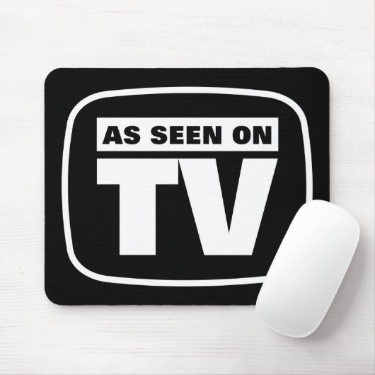 Wie gesehenes im Fernsehen - Schwarzweiss Mousepad (Mit Mouse)
