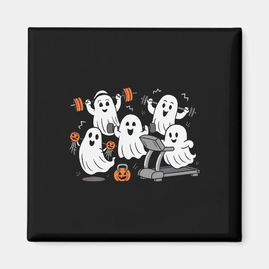 Wie Ghost Gym Halloween Shirt Fitness Weig Magnet (Vorne)