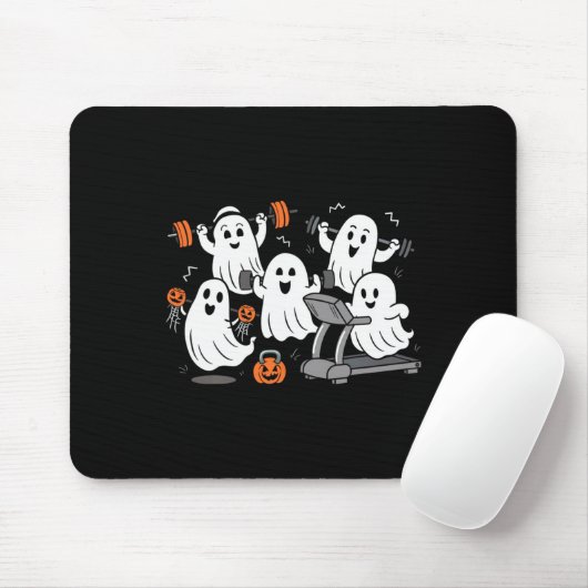 Wie Ghost Gym Halloween Shirt Fitness Weig Mousepad (Mit Mouse)