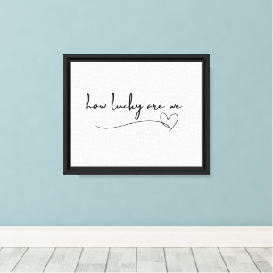 Wie Glücklich Sind Wir Handschrift-Typografie-Plak Leinwanddruck