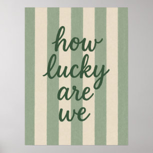 Wie glücklich wir sind Minimalistischer Romantik-S Poster