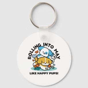 Wie glückliche Jungtiere in den Mai rollen - Niedl Schlüsselanhänger