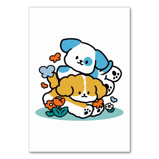 Wie glückliche Jungtiere in den Mai rollen - Niedl Tischnummer (Vorderseite)