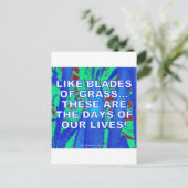WIE GRASS-BLADES POSTKARTE (Stehend Vorderseite)