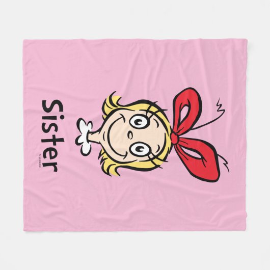 Wie Grinch Stole Weihnachten | Grinch Sister Fleecedecke (Vorderseite (Horizontal))