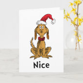Wie Grinch Stole Weihnachten | Max ist Nice Karte (Gelbe Blume)