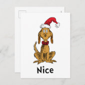 Wie Grinch Stole Weihnachten | Max ist Nice Postkarte (Vorne/Hinten)
