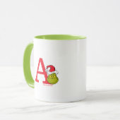 Wie Grinch Stole Weihnachten | Monogramm A Tasse (Vorderseite Links)