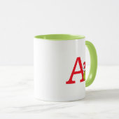 Wie Grinch Stole Weihnachten | Monogramm A Tasse (VorderseiteRechts)
