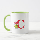 Wie Grinch Stole Weihnachten | Monogramm C Tasse (Links)