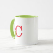 Wie Grinch Stole Weihnachten | Monogramm C Tasse (Vorderseite Links)