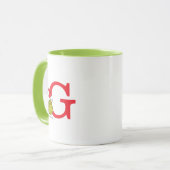 Wie Grinch Stole Weihnachten | Monogramm G Tasse (Vorderseite Links)