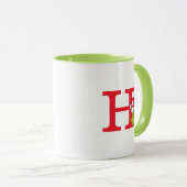 Wie Grinch Stole Weihnachten | Monogramm H Tasse (VorderseiteRechts)
